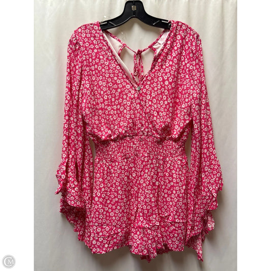 Romper By Pink Lily In Pink, Size: S