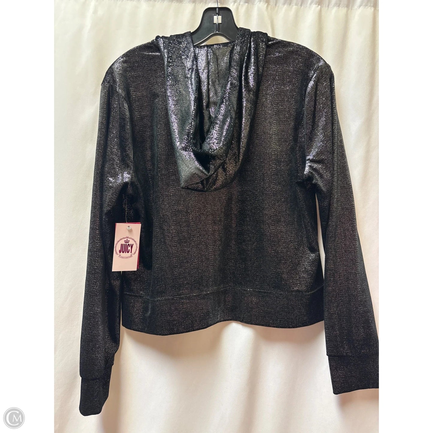 Sweatshirt Hoodie By Juicy Couture In Silver, Size: Xl