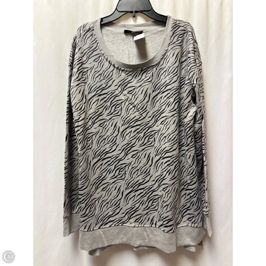 Sweatshirt Crewneck By Jane And Delancey In Grey, Size: L