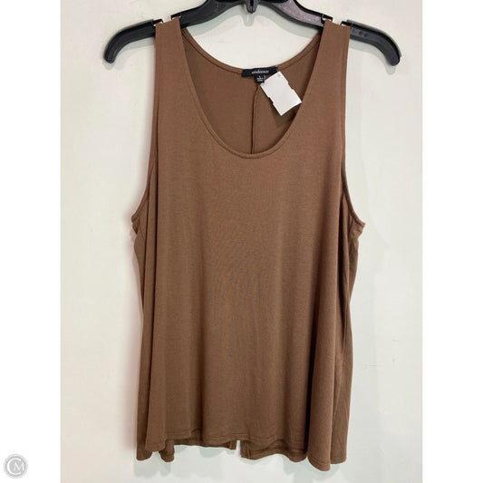 Tank Top By Ambiance Apparel In Brown, Size: L