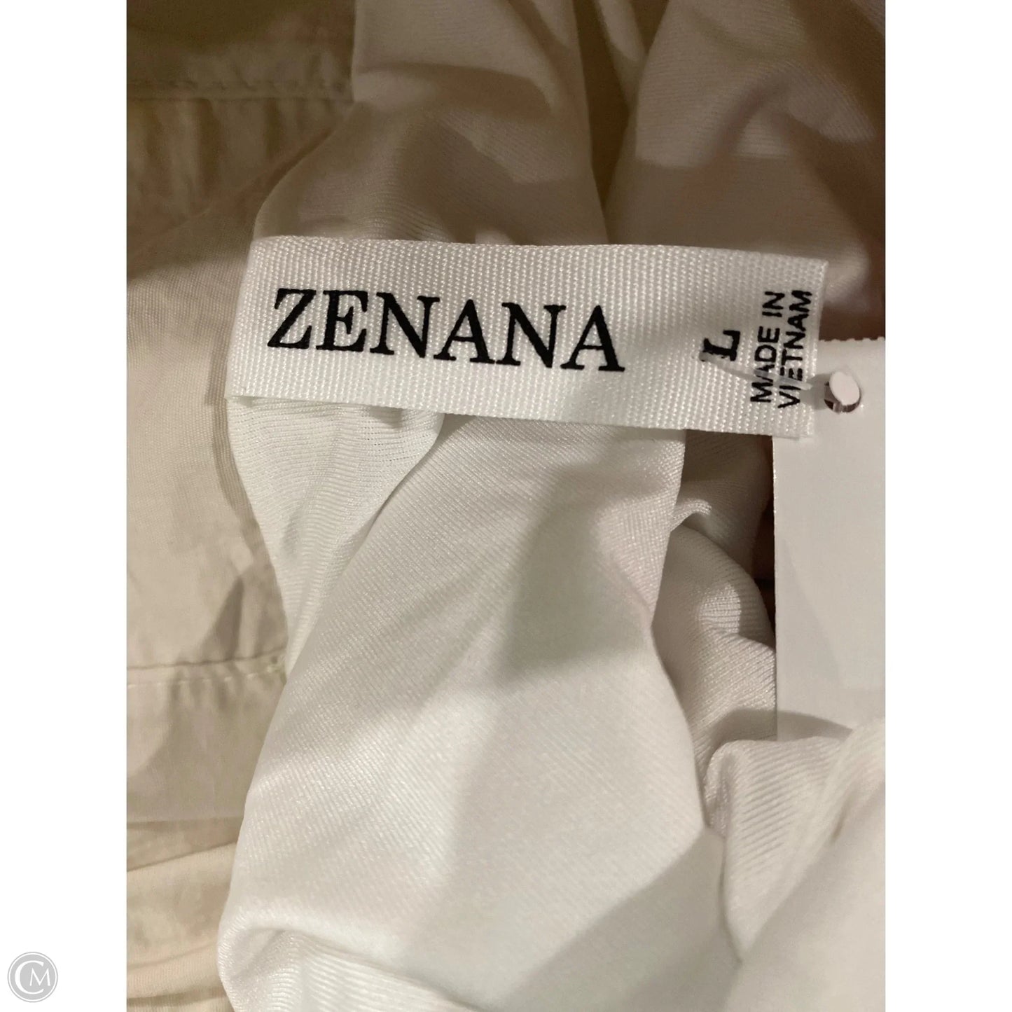 Athletic Shorts By Zenana Outfitters In Cream, Size: L