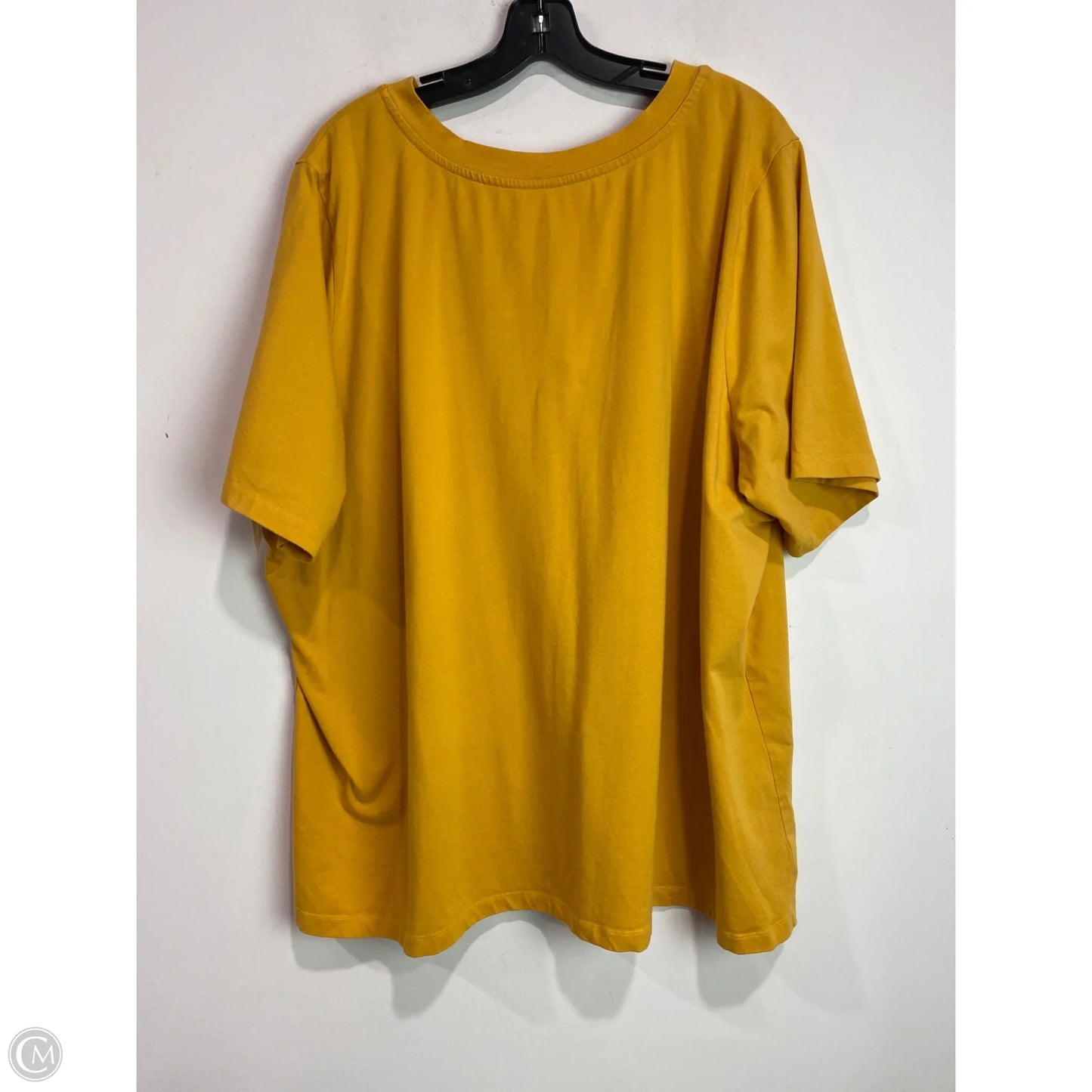Top Short Sleeve By Clothes Mentor In Yellow, Size: 3x