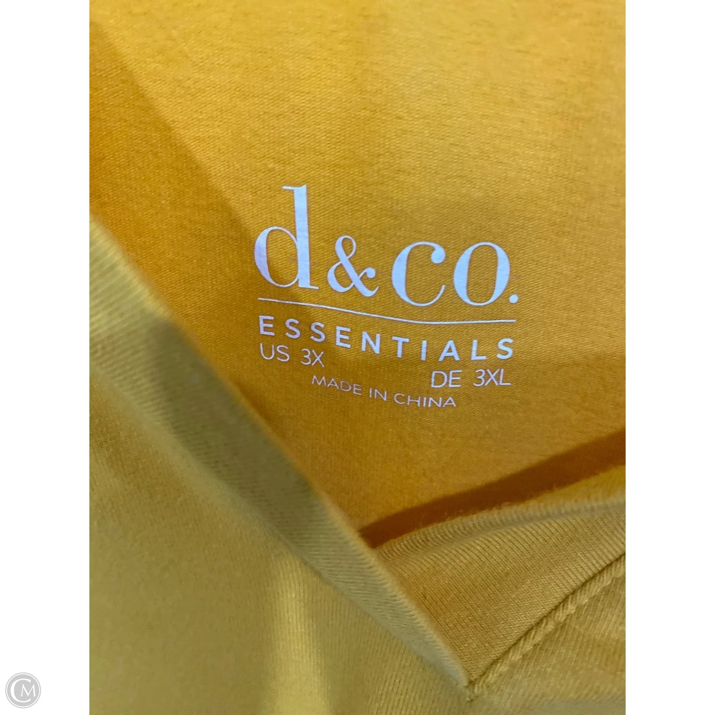 Top Short Sleeve By Clothes Mentor In Yellow, Size: 3x