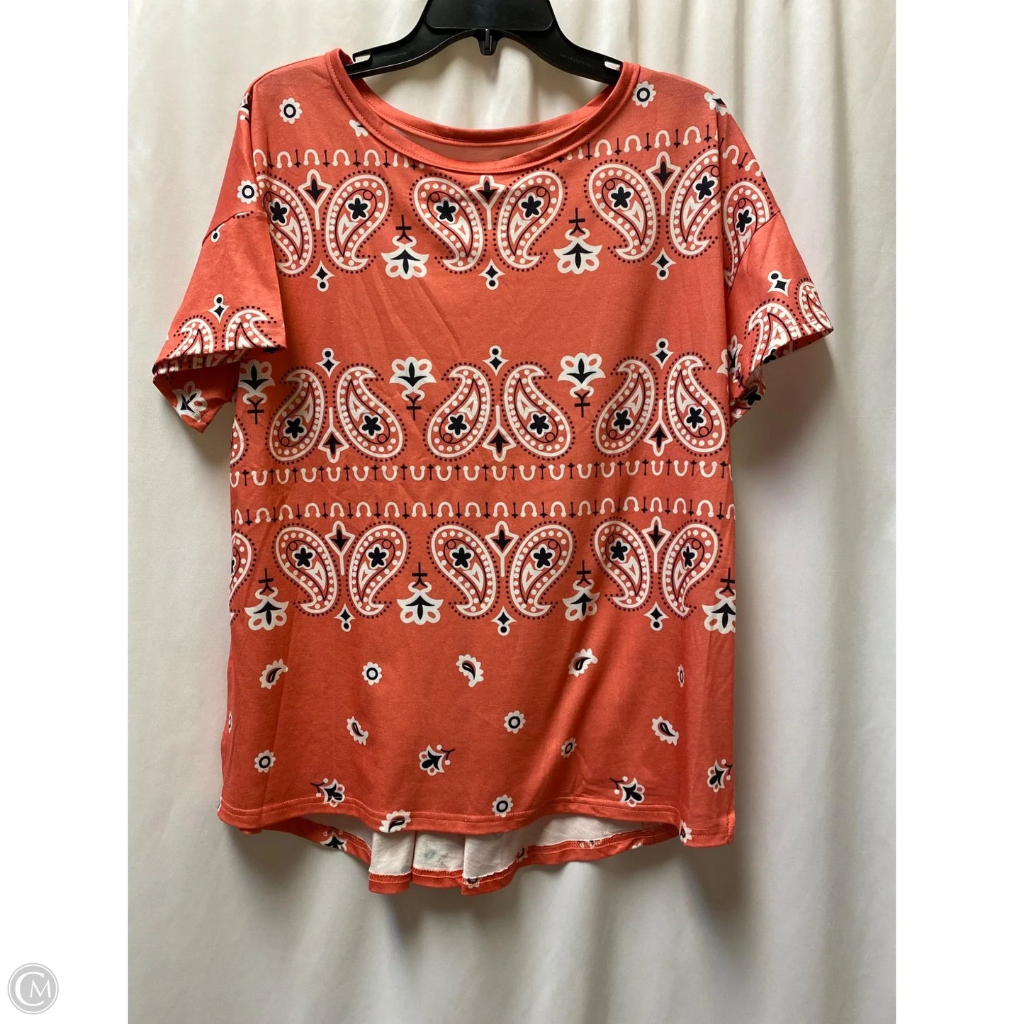 Top Short Sleeve By Clothes Mentor In Peach, Size: S