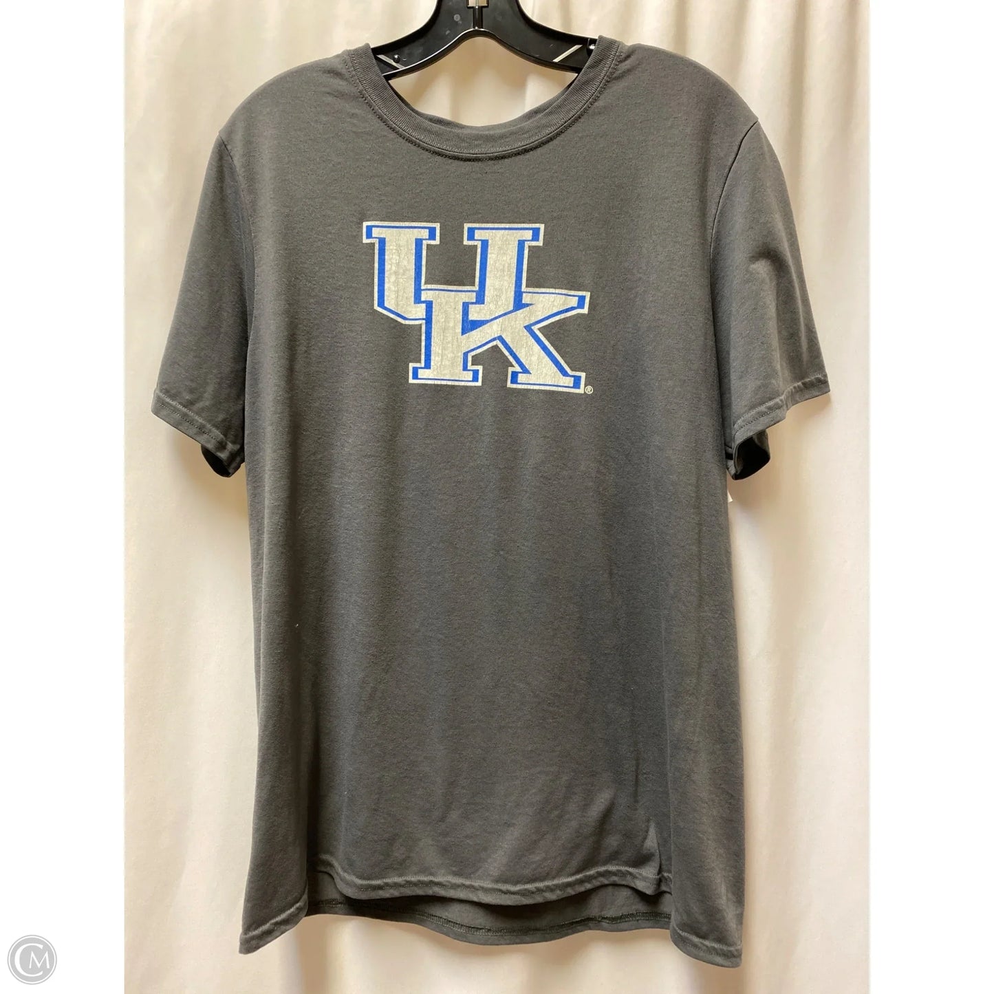 Top Short Sleeve By Gildan In Grey, Size: M