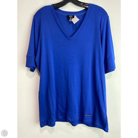 Top Short Sleeve By Jones New York In Blue, Size: 1x