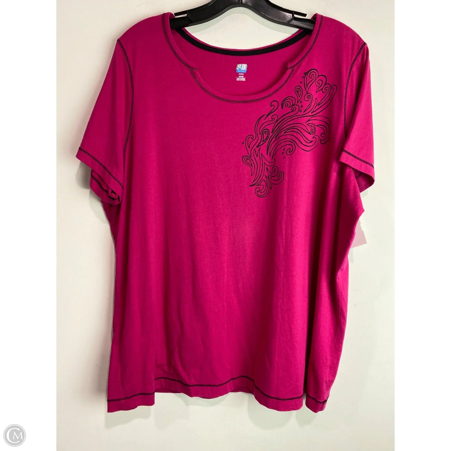 Top Short Sleeve By Clothes Mentor In Pink, Size: 1x