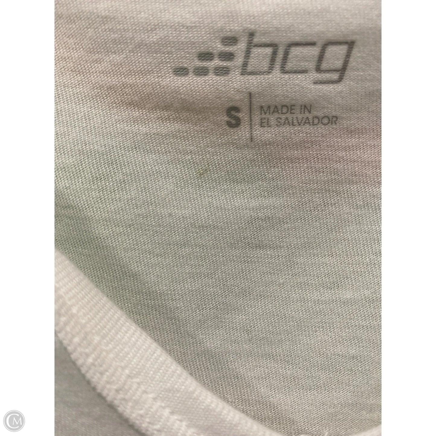 Athletic Top Short Sleeve By Bcg In White, Size: S