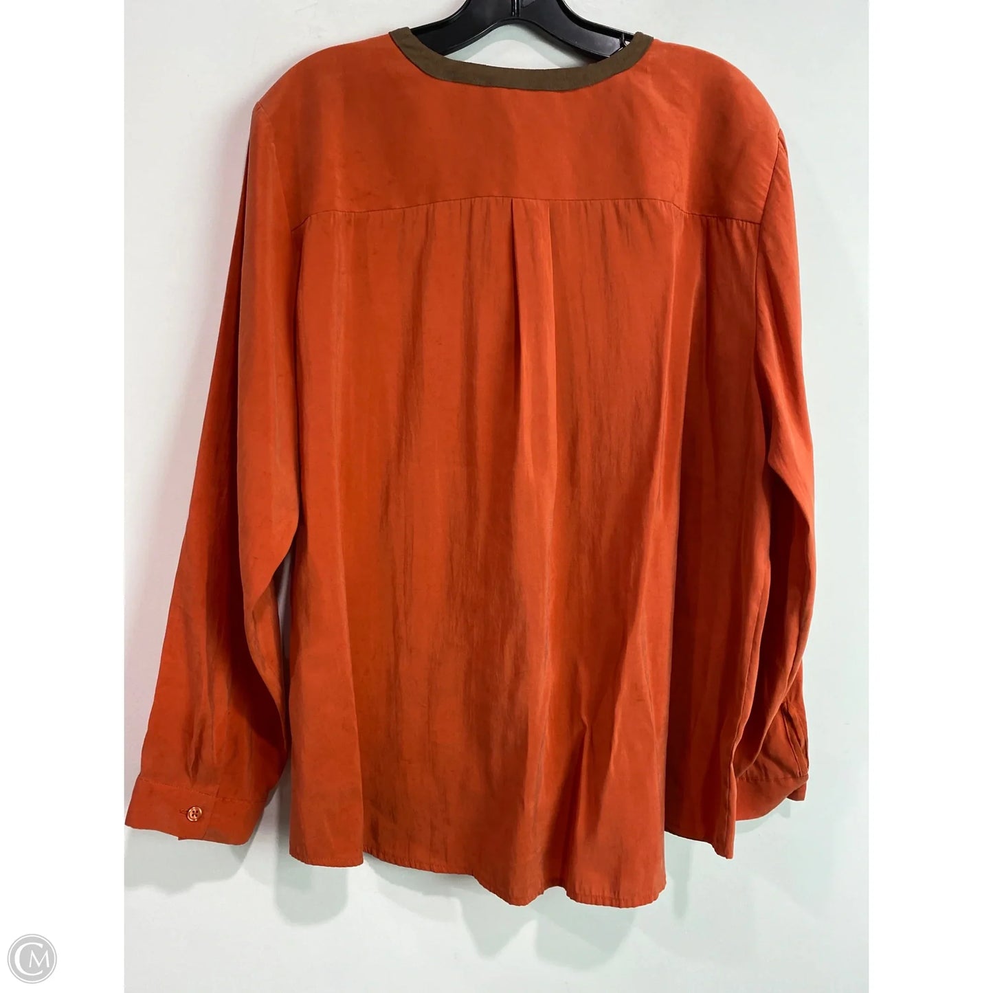 Top Long Sleeve By Chicos In Orange, Size: Xl