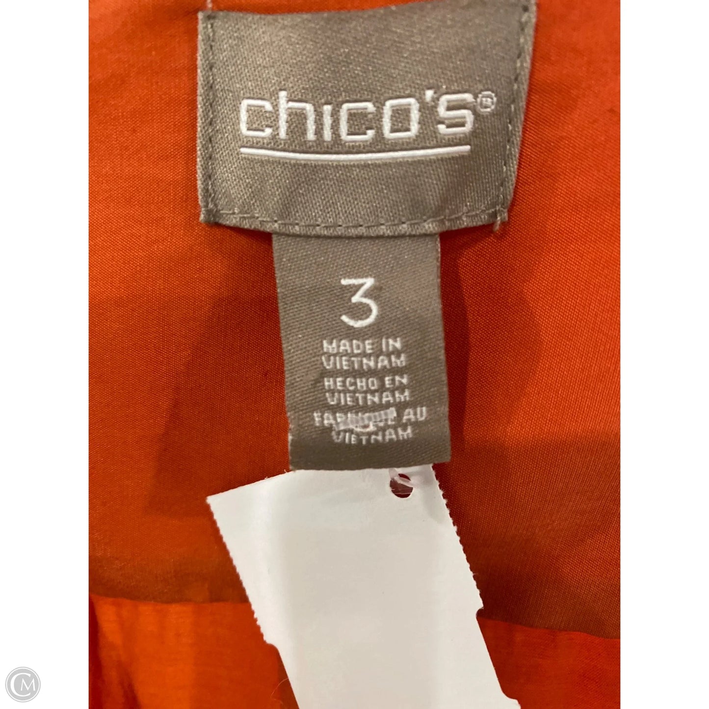 Top Long Sleeve By Chicos In Orange, Size: Xl