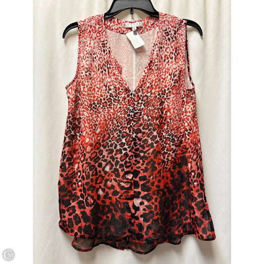 Top Sleeveless By Chaus In Red, Size: M