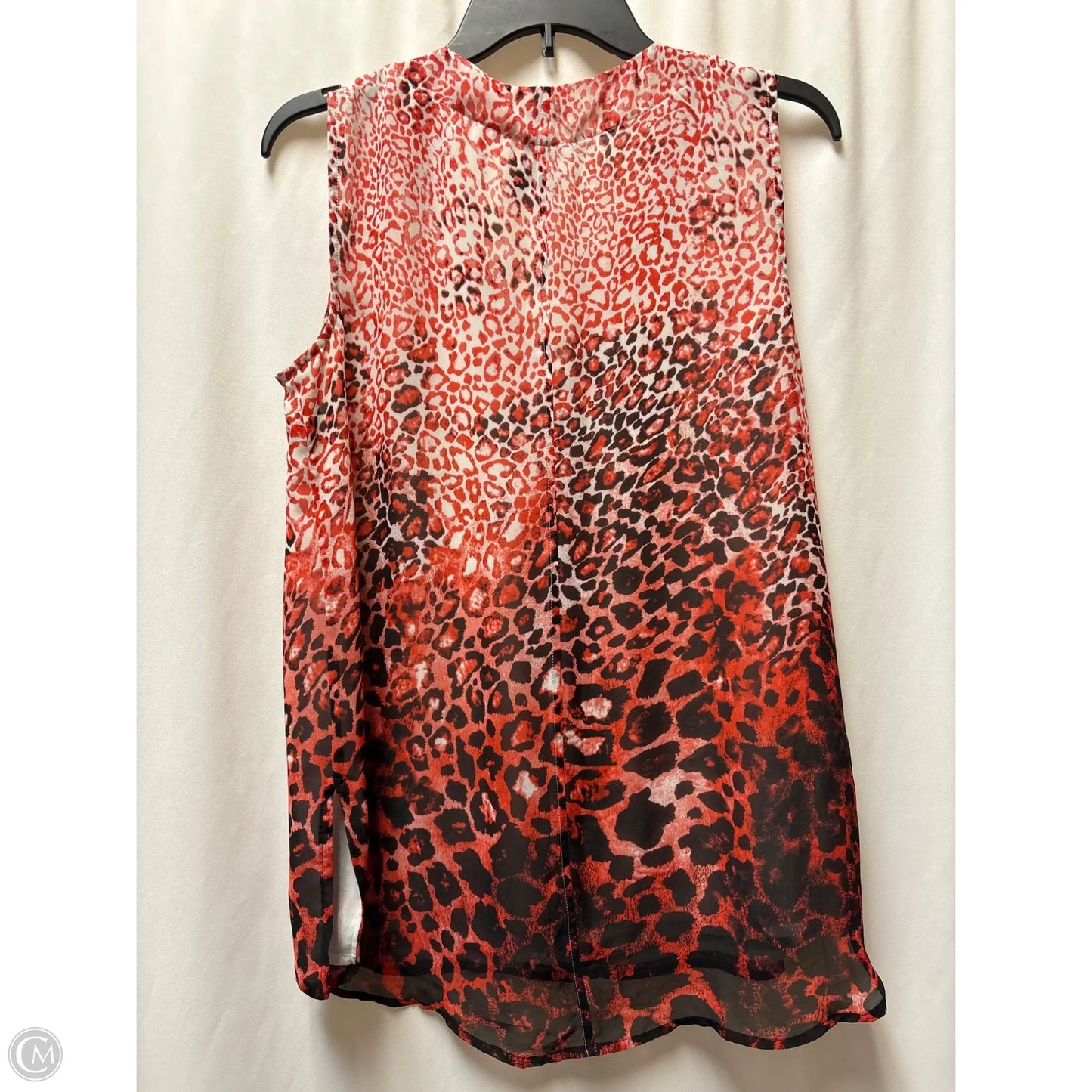 Top Sleeveless By Chaus In Red, Size: M
