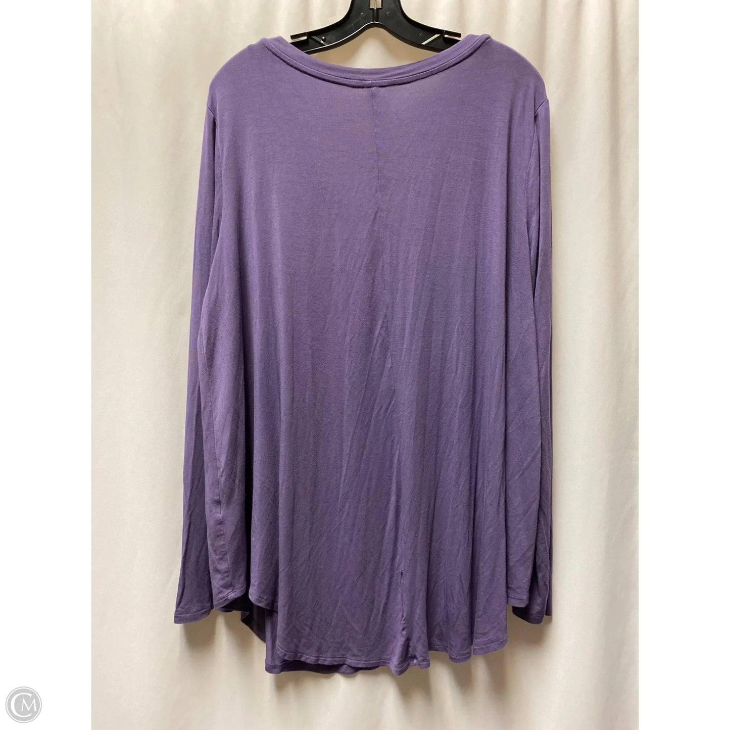 Top Long Sleeve By Zenana Outfitters In Purple, Size: 3x