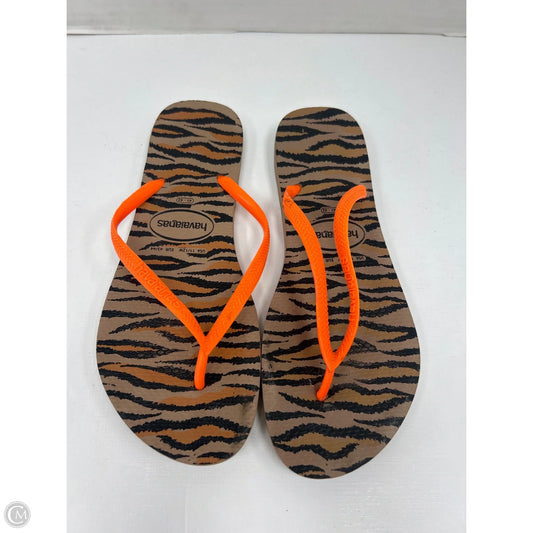 Sandals Flip Flops By Havaianas In Animal Print, Size: 11