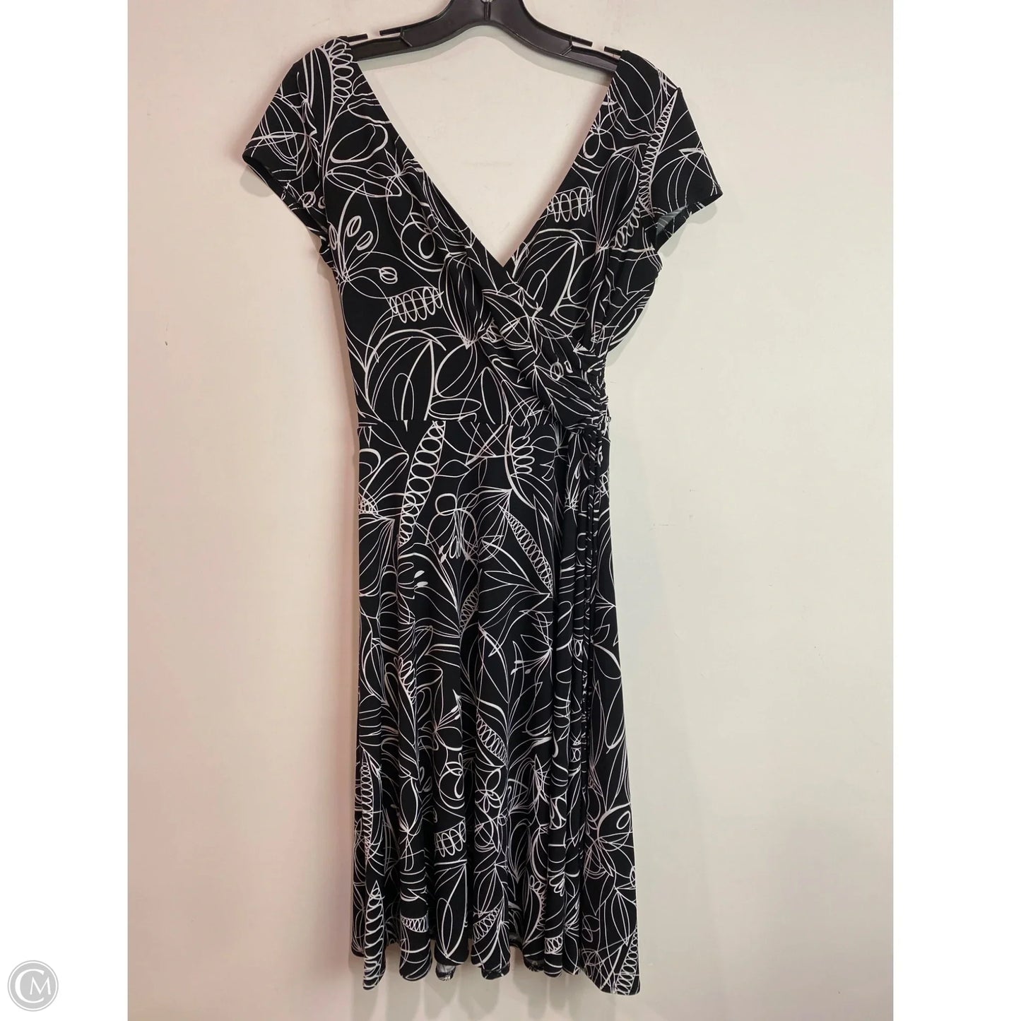 Dress Casual Midi By London Times In Black & White, Size: M