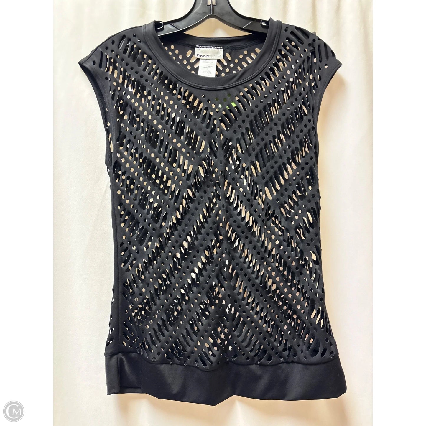 Swimsuit Top By Dkny In Black, Size: M