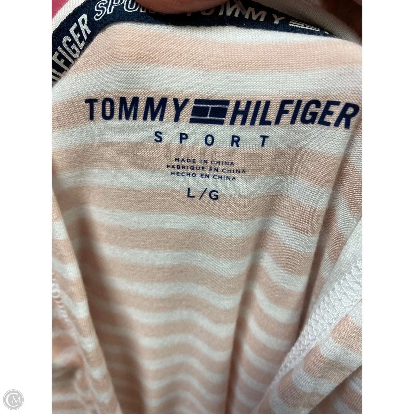 Top Long Sleeve By Tommy Hilfiger In Peach, Size: L