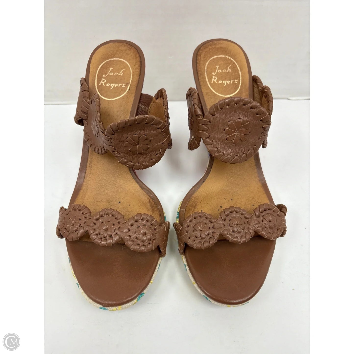 Sandals Heels Block By Jack Rogers In Brown, Size: 8.5