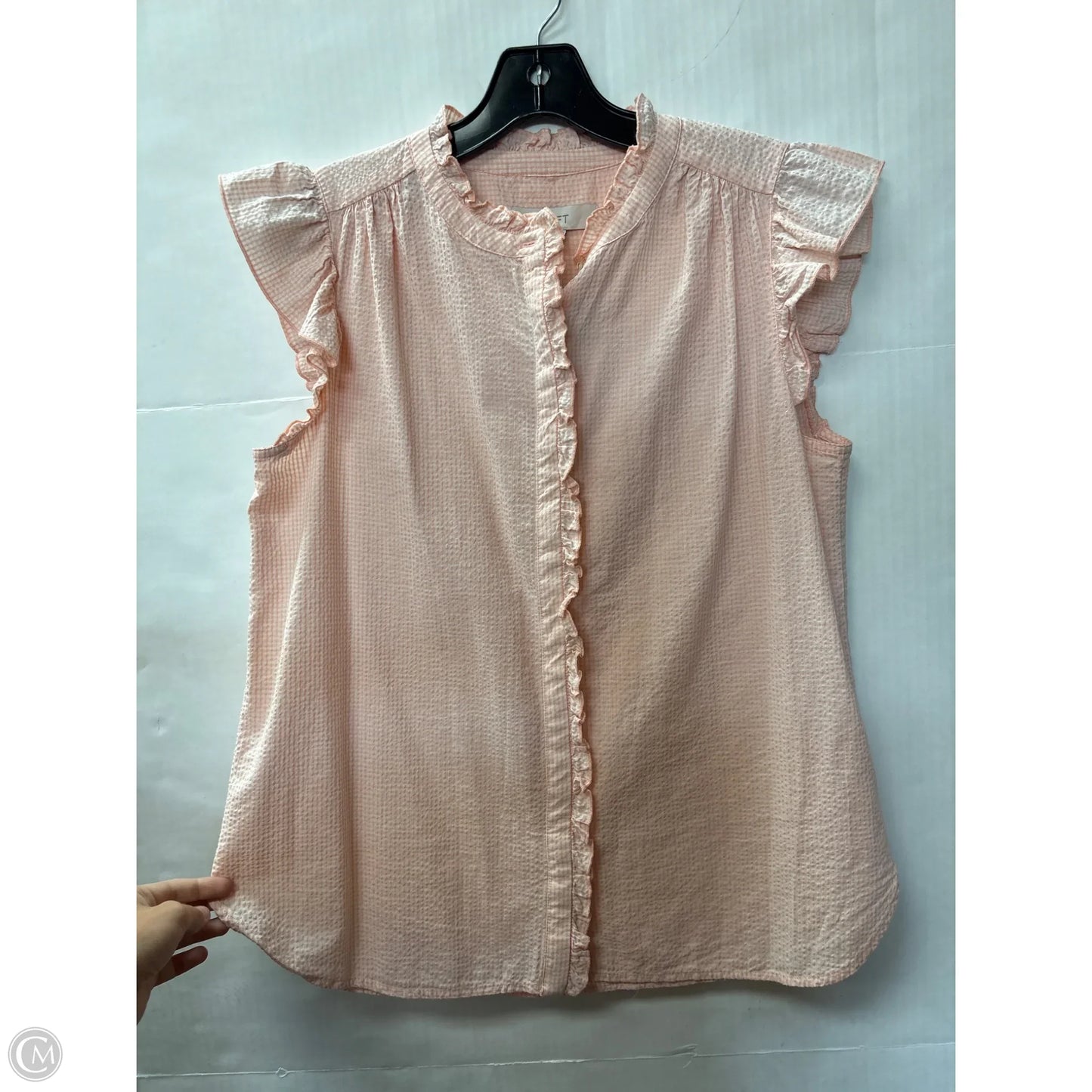 Top Sleeveless By Loft In Peach, Size: S