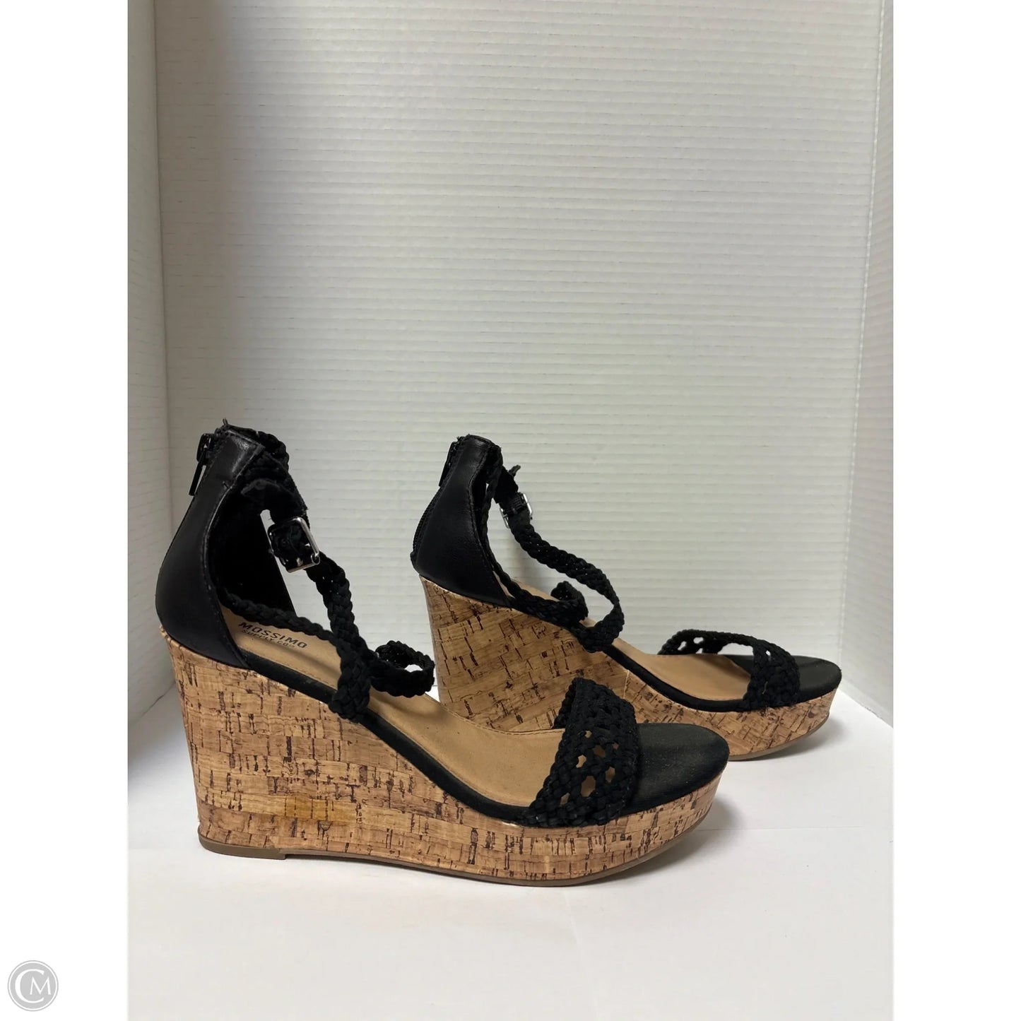 Sandals Heels Block By Mossimo In Black, Size: 8.5