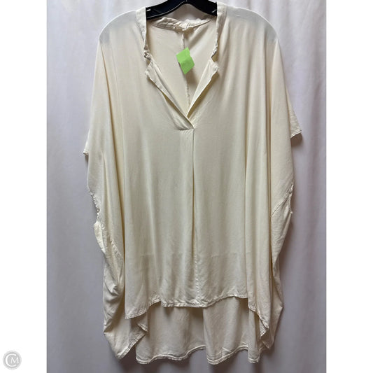 Top Short Sleeve By Easel In Cream, Size: L