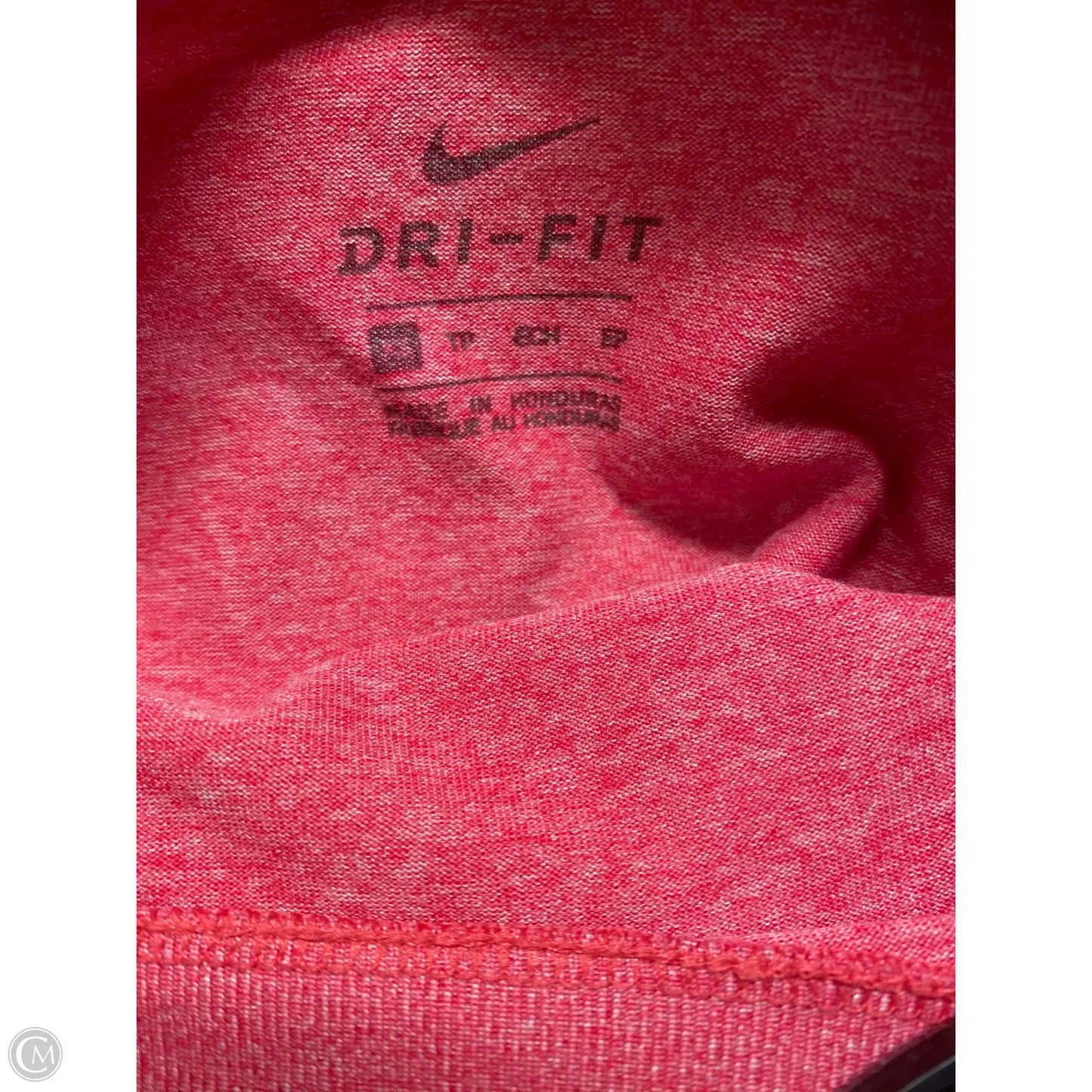 Athletic Top Short Sleeve By Nike In Peach, Size: Xs
