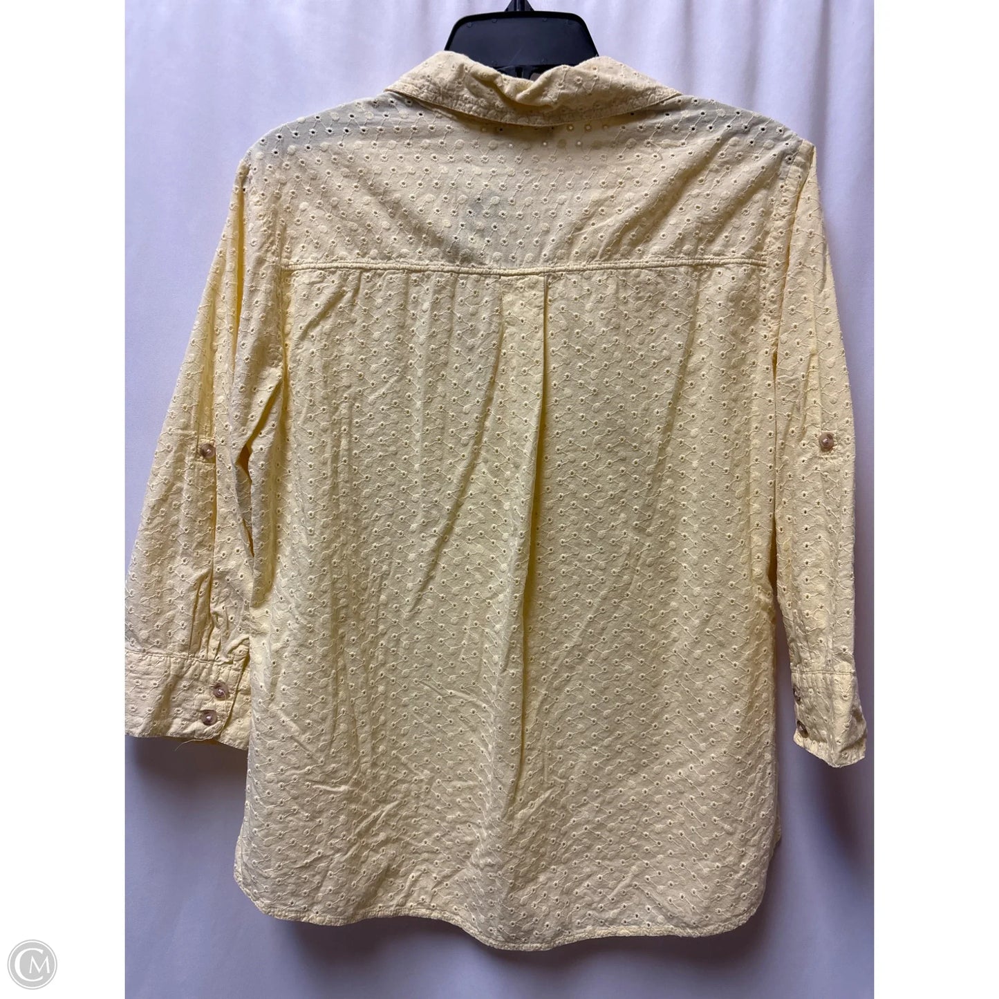 Top Long Sleeve By Croft And Barrow In Yellow, Size: L