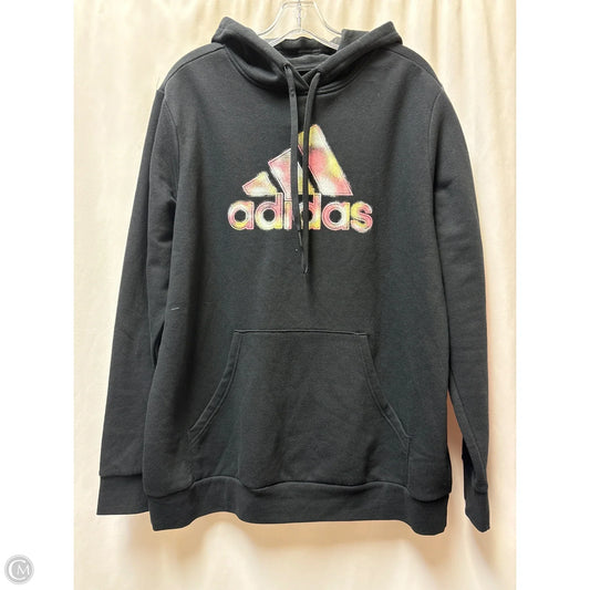 Sweatshirt Hoodie By Adidas In Black, Size: 1x