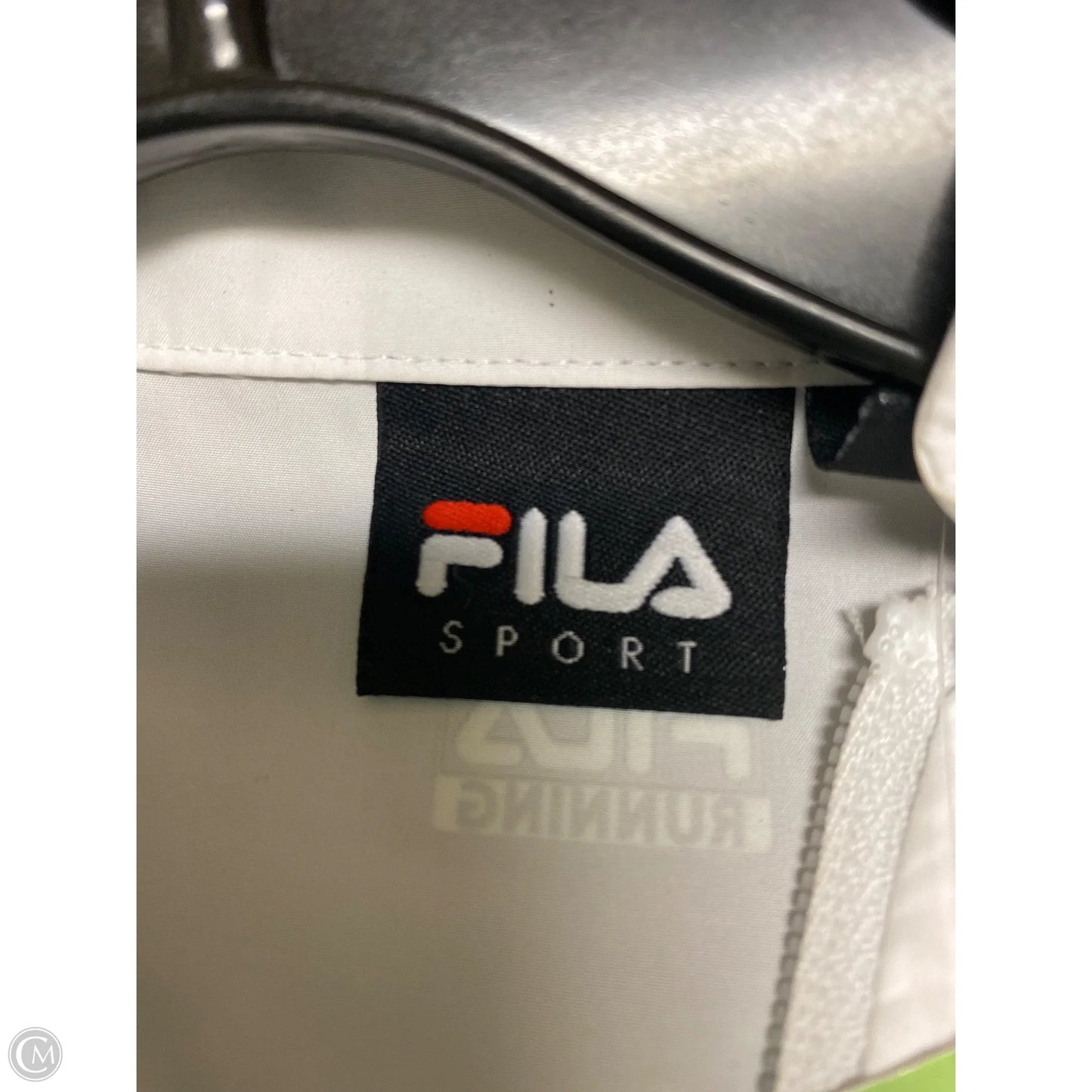 Athletic Jacket By Fila In White & Yellow, Size: S