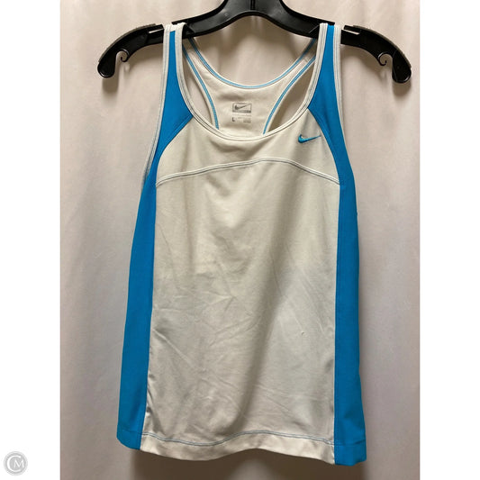 Athletic Tank Top By Nike In White, Size: L