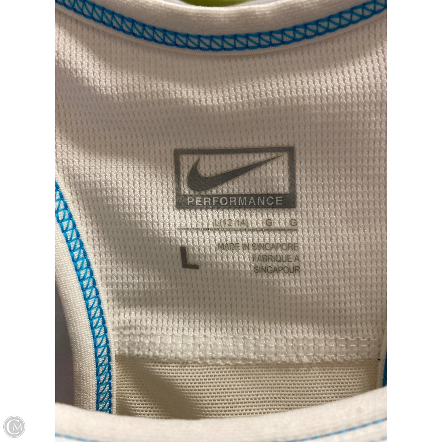 Athletic Tank Top By Nike In White, Size: L