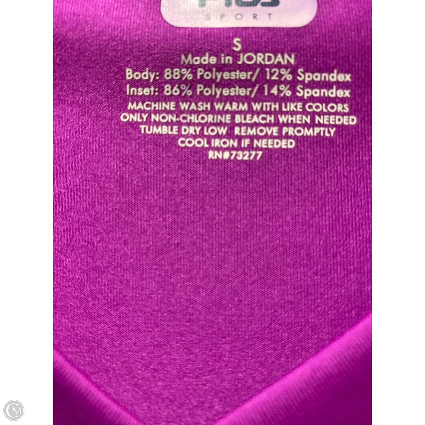 Athletic Top Short Sleeve By Fila In Purple, Size: S