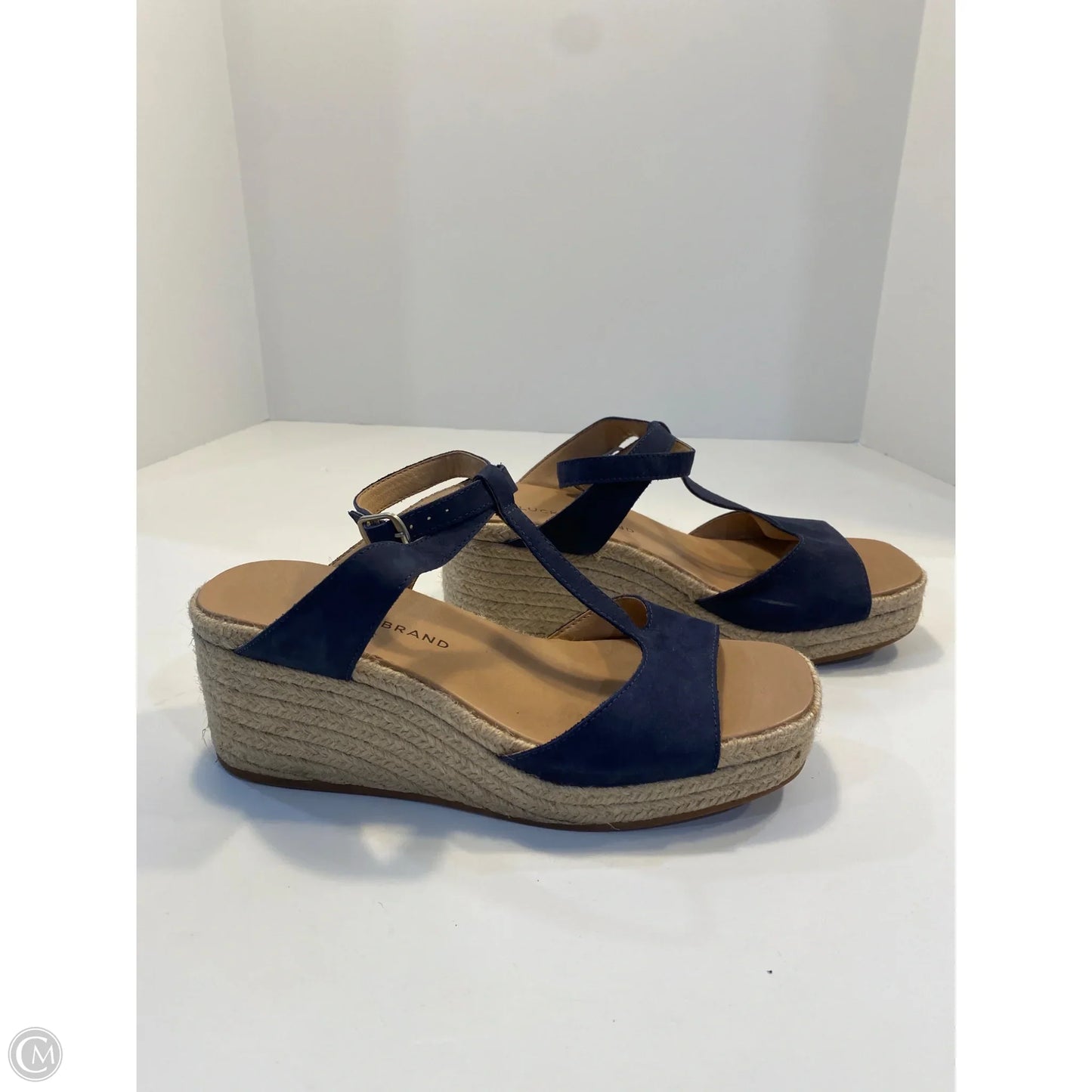 Sandals Heels Block By Lucky Brand In Blue, Size: 9