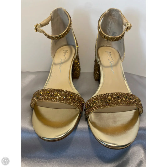 Shoes Heels Block By Betsey Johnson In Gold, Size: 6.5
