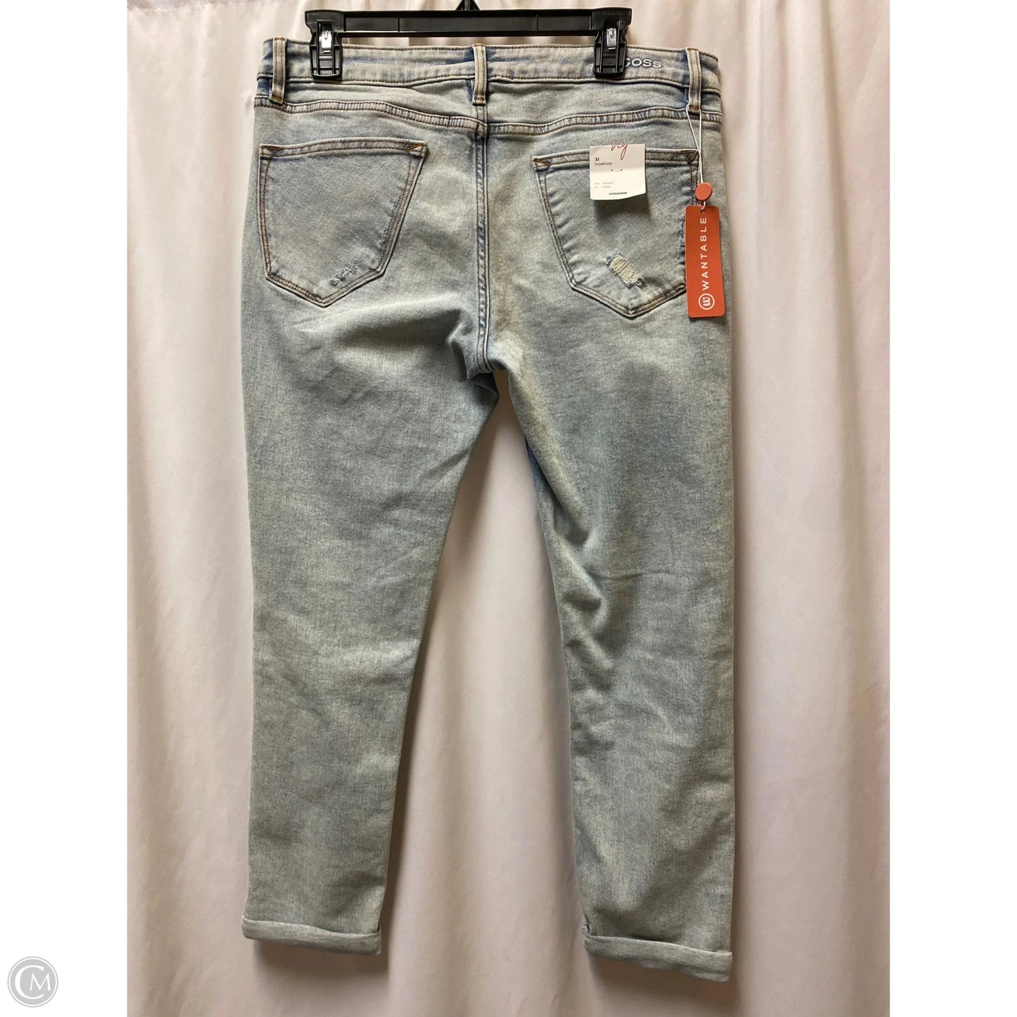 Jeans Straight By Vigoss In Blue Denim, Size: 12