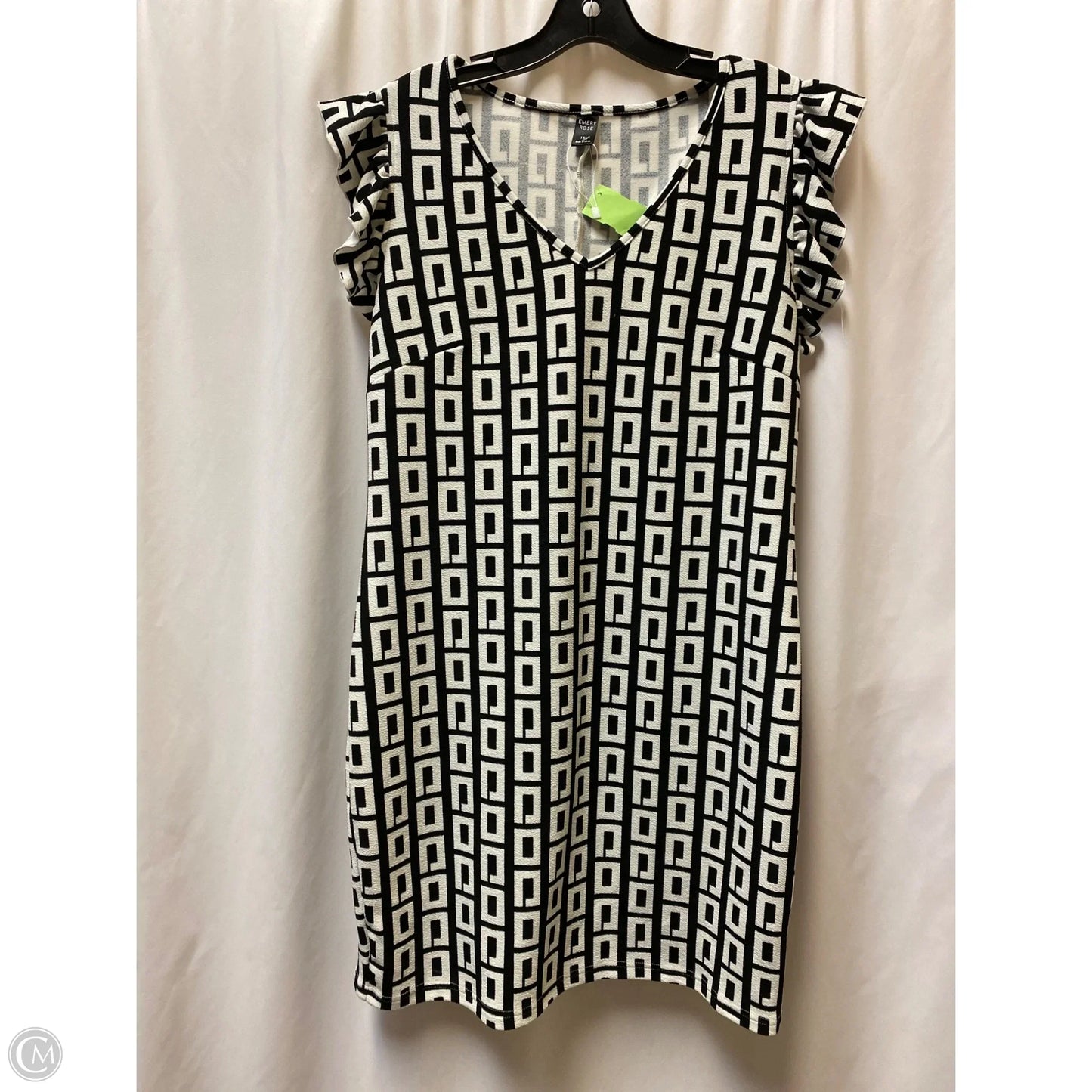 Dress Casual Midi By Clothes Mentor In Black & White, Size: 1x