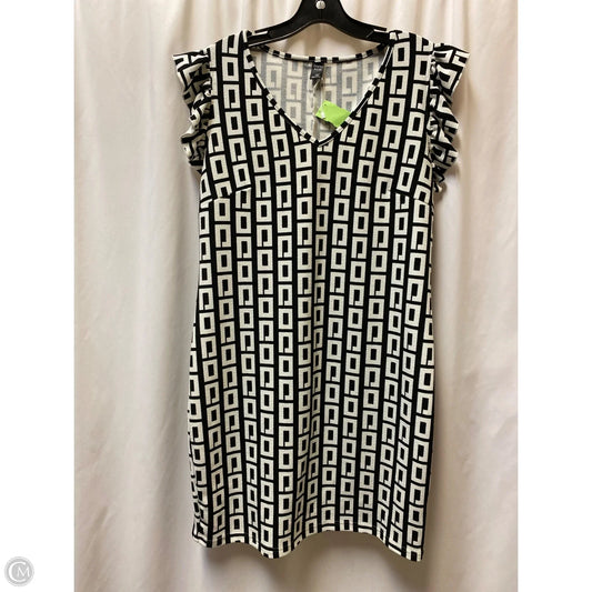 Dress Casual Midi By Clothes Mentor In Black & White, Size: 1x
