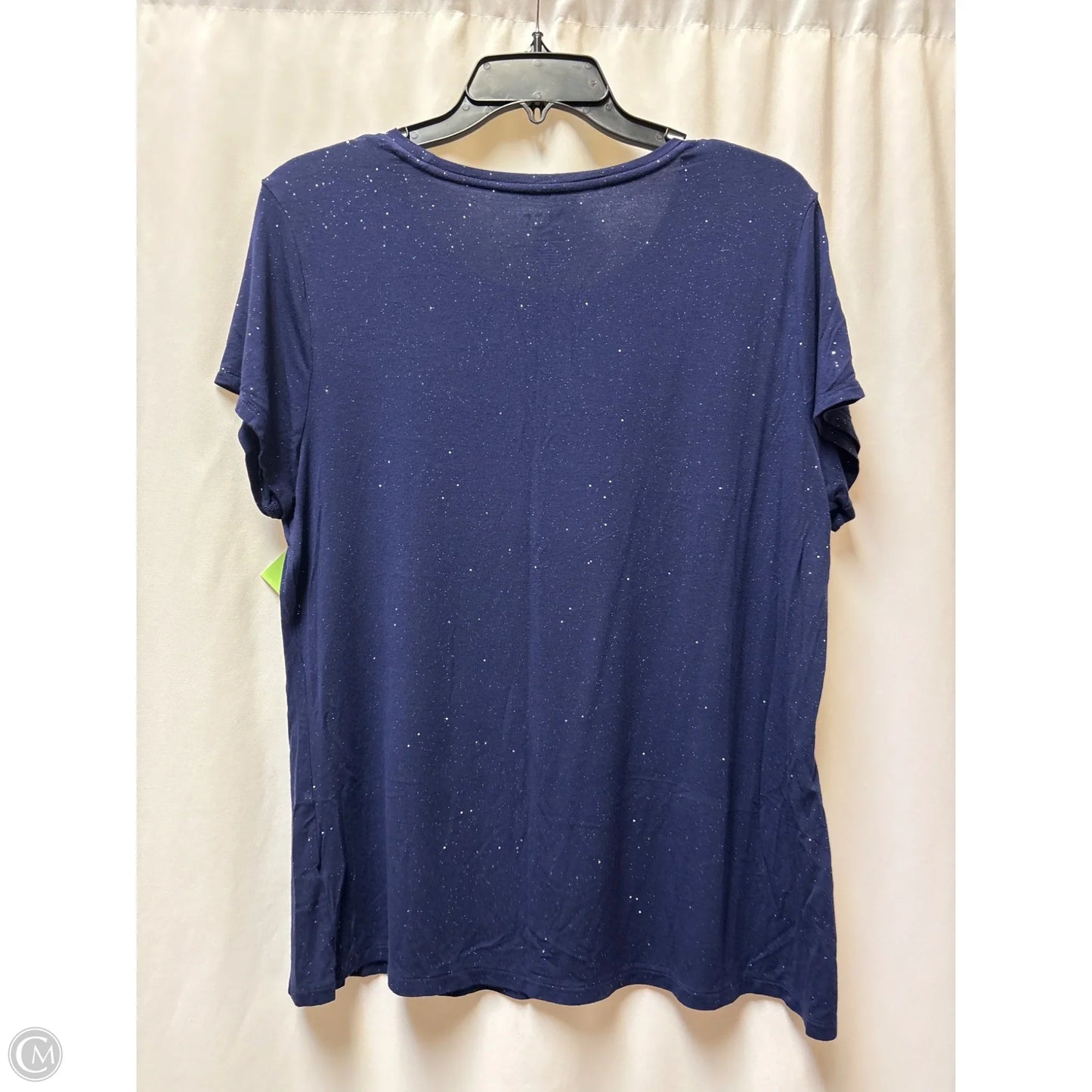 Top Short Sleeve By Apt 9 In Navy, Size: Xl