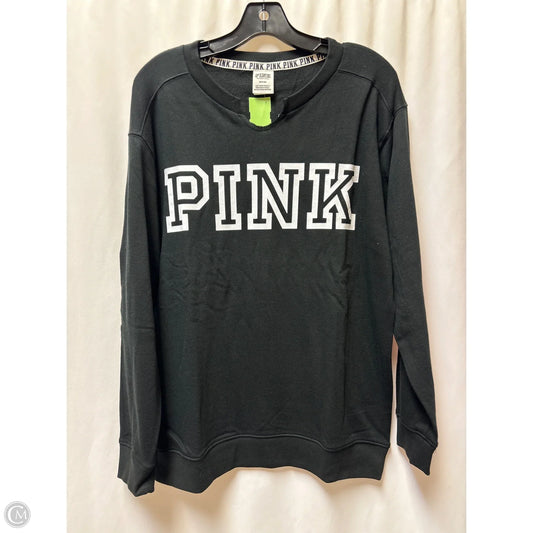 Sweatshirt Crewneck By Pink In Black, Size: M