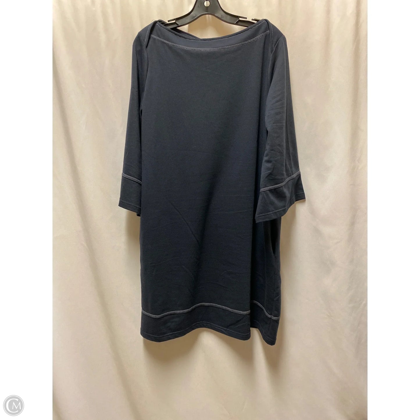 Dress Casual Midi By Suzanne Betro In Navy, Size: Xl