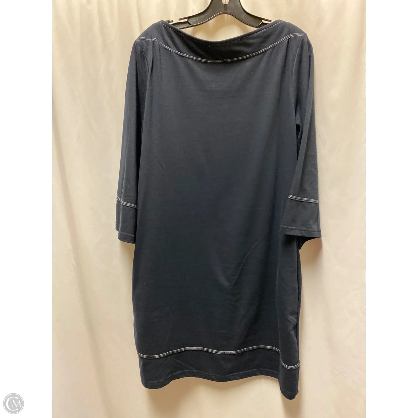 Dress Casual Midi By Suzanne Betro In Navy, Size: Xl