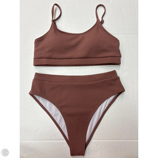 Swimsuit 2pc By Clothes Mentor In Brown, Size: L