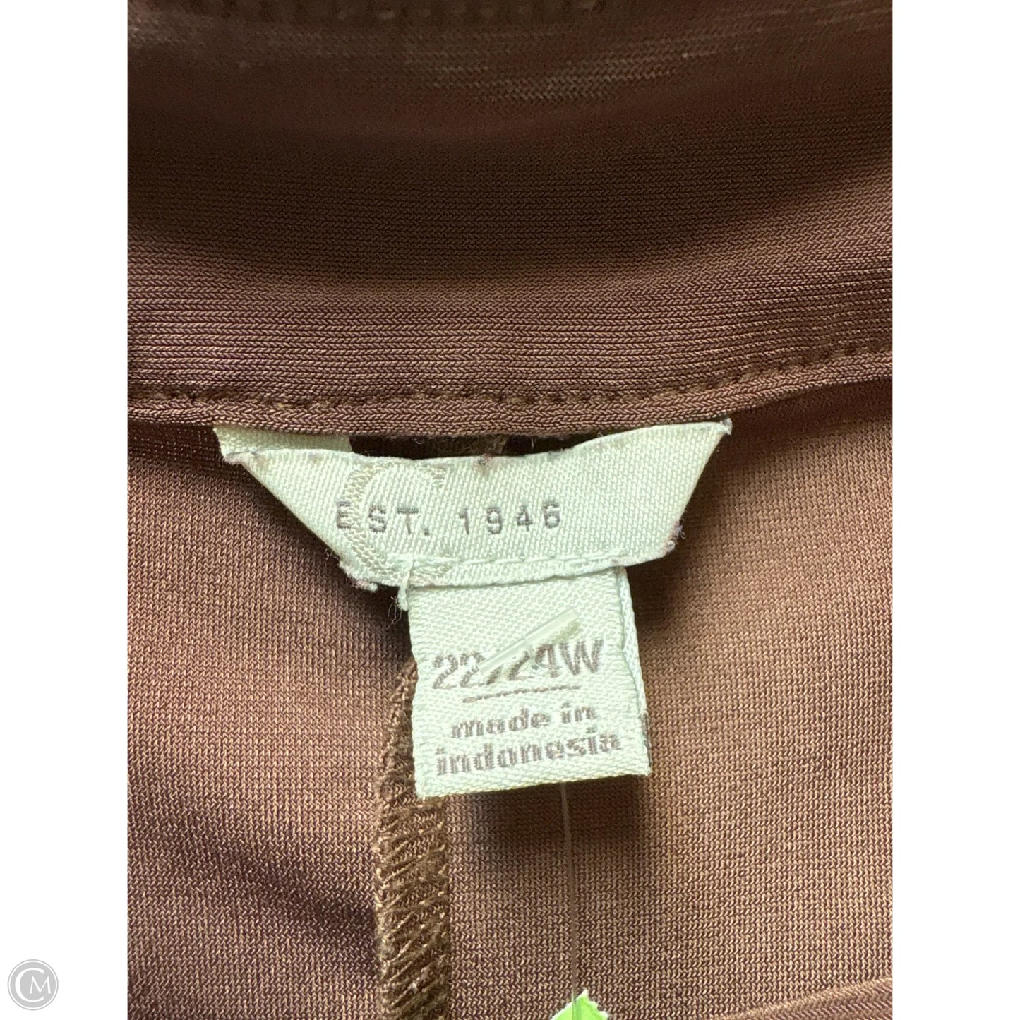 Top Sleeveless By Cato In Brown, Size: 3x