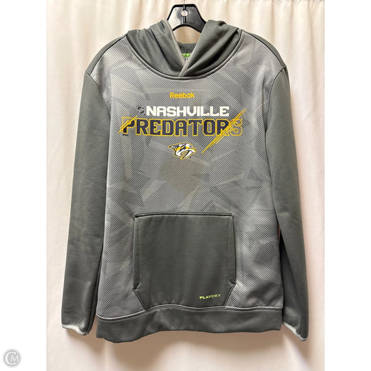 Sweatshirt Hoodie By Reebok In Green, Size: L