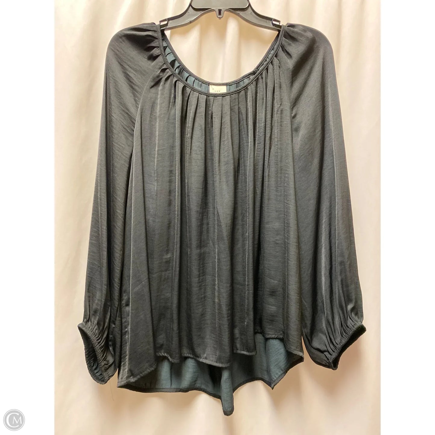 Top Long Sleeve By A New Day In Black, Size: Xxl