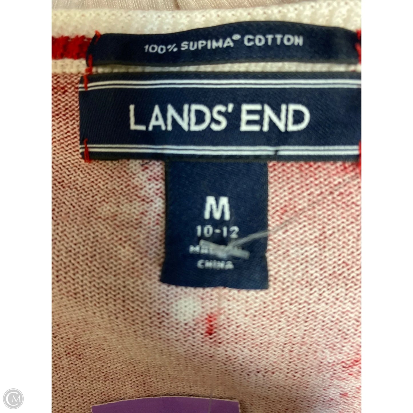 Cardigan By Lands End In Red, Size: M