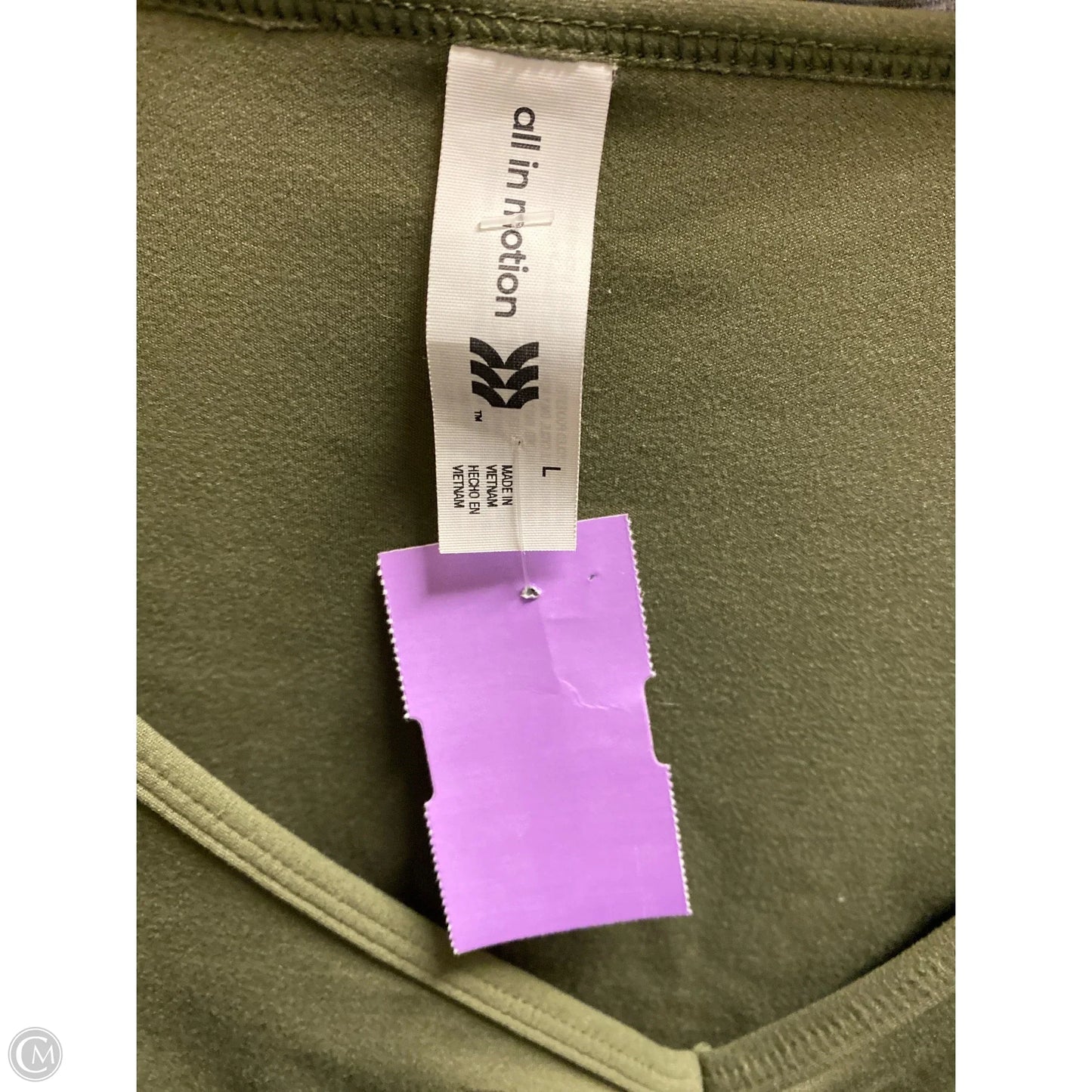 Athletic Top Long Sleeve Crewneck By All In Motion In Green, Size: L