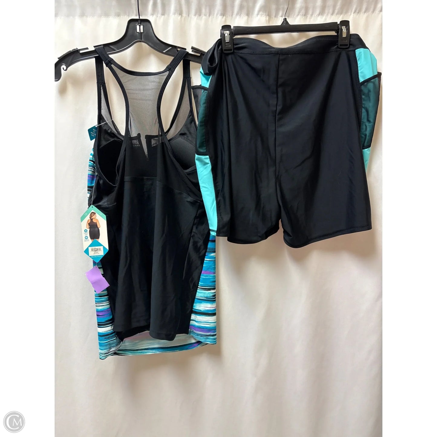 Swimsuit 2pc By Free Country In Blue, Size: 1x