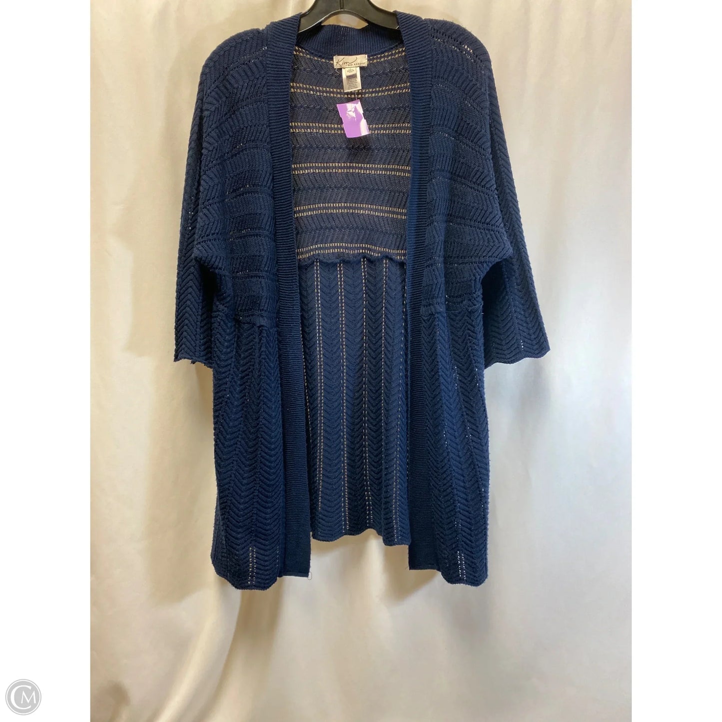 Cardigan By Kim Rogers In Navy, Size: L