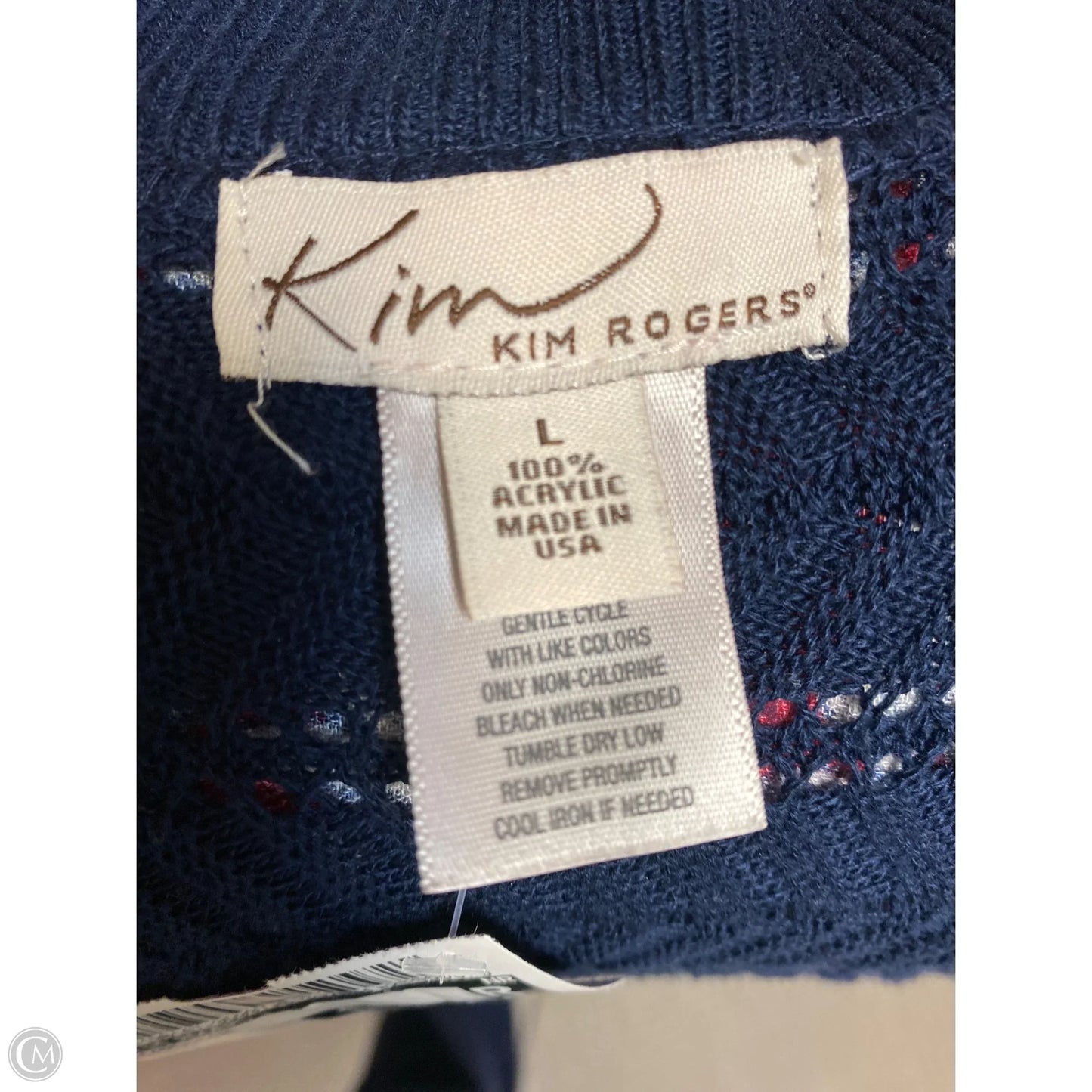 Cardigan By Kim Rogers In Navy, Size: L